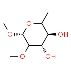 ChemSpider 2D Image | Methyl 6-deoxy-2-O-methyl-beta-D-threo-hexopyranoside | C8H16O5