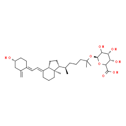 ChemSpider 2D Image | (2R,5E,7E)-2-Hydroxy-9,10-secocholesta-5,7,10-trien-25-yl beta-D-erythro-hexopyranosiduronic acid | C33H52O8