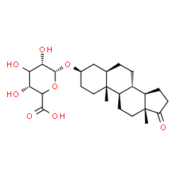 ChemSpider 2D Image | (3alpha,5beta,8alpha,9beta,10alpha,13alpha,14beta)-17-Oxoandrostan-3-yl alpha-L-erythro-hexopyranosiduronic acid | C25H38O8