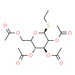 ChemSpider 2D Image | Ethyl 2,3,4,6-tetra-O-acetyl-1-thio-beta-D-threo-hexopyranoside | C16H24O9S