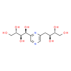 ChemSpider 2D Image | (1S,2R,3S)-1-{6-[(2S,3R)-2,3,4-Trihydroxybutyl]-2-pyrazinyl}-1,2,3,4-butanetetrol | C12H20N2O7