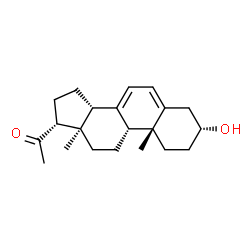 ChemSpider 2D Image | (3alpha,9beta,13alpha,14beta,17alpha)-3-Hydroxypregna-5,7-dien-20-one | C21H30O2