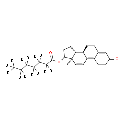 ChemSpider 2D Image | (8alpha,13alpha,14beta,17alpha)-3-Oxoestra-4,9,11-trien-17-yl (~2~H_13_)heptanoate | C25H21D13O3