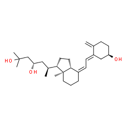ChemSpider 2D Image | (3R,5E,7Z,13alpha,14beta,17alpha,20S,23S)-9,10-Secocholesta-5,7,10-triene-3,23,25-triol | C27H44O3