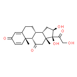 ChemSpider 2D Image | (8alpha,10alpha,13alpha,16alpha)-16,17,21-Trihydroxypregna-1,4-diene-3,11,20-trione | C21H26O6