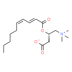 ChemSpider 2D Image | (3S)-3-[(2E,4Z)-2,4-Decadienoyloxy]-4-(trimethylammonio)butanoate | C17H29NO4