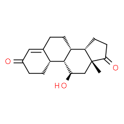 ChemSpider 2D Image | (8alpha,10alpha,11alpha,13alpha)-11-Hydroxyestr-4-ene-3,17-dione | C18H24O3