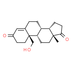 ChemSpider 2D Image | (8alpha,10alpha,13alpha)-19-Hydroxyandrost-4-ene-3,17-dione | C19H26O3