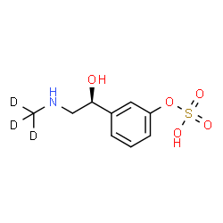 ChemSpider 2D Image | 3-{(1S)-1-Hydroxy-2-[(~2~H_3_)methylamino]ethyl}phenyl hydrogen sulfate | C9H10D3NO5S