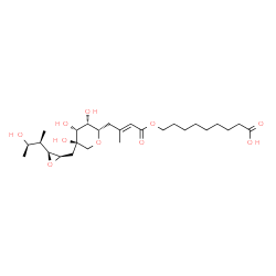 ChemSpider 2D Image | 9-({(2E)-3-Methyl-4-[(2S,3S,4R,5R)-3,4,5-trihydroxy-5-({(2R,3S)-3-[(2R,3R)-3-hydroxy-2-butanyl]-2-oxiranyl}methyl)tetrahydro-2H-pyran-2-yl]-2-butenoyl}oxy)nonanoic acid (non-preferred name) | C26H44O10