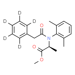ChemSpider 2D Image | Methyl N-(2,6-dimethylphenyl)-N-[(~2~H_5_)phenylacetyl]-L-alaninate | C20H18D5NO3