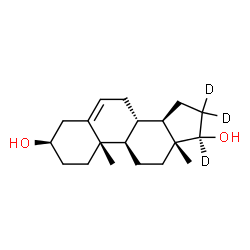ChemSpider 2D Image | (3alpha,8alpha,9beta,10alpha,13alpha,14beta,17alpha)-(16,16,17-~2~H_3_)Androst-5-ene-3,17-diol | C19H27D3O2