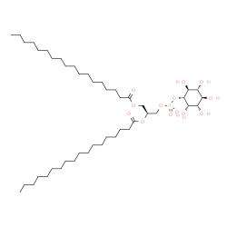 ChemSpider 2D Image | (2S)-3-[(Hydroxy{[(1R,2S,3R,4R,5S,6S)-2,3,4,5,6-pentahydroxycyclohexyl]oxy}phosphoryl)oxy]-1,2-propanediyl dioctadecanoate | C45H87O13P