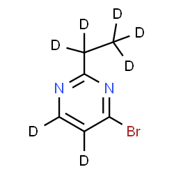 ChemSpider 2D Image | 4-Bromo-2-(~2~H_5_)ethyl(~2~H_2_)pyrimidine | C6D7BrN2