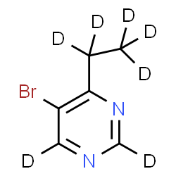 ChemSpider 2D Image | 5-Bromo-4-(~2~H_5_)ethyl(~2~H_2_)pyrimidine | C6D7BrN2