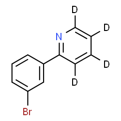 ChemSpider 2D Image | 2-(3-Bromophenyl)(~2~H_4_)pyridine | C11H4D4BrN