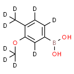 ChemSpider 2D Image | [4-(~2~H_3_)Methyl-3-[(~2~H_3_)methyloxy](~2~H_3_)phenyl]boronic acid | C8H2D9BO3