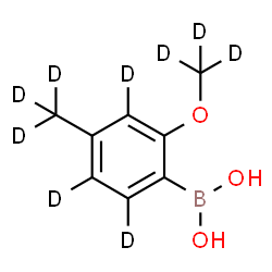 ChemSpider 2D Image | [4-(~2~H_3_)Methyl-2-[(~2~H_3_)methyloxy](~2~H_3_)phenyl]boronic acid | C8H2D9BO3
