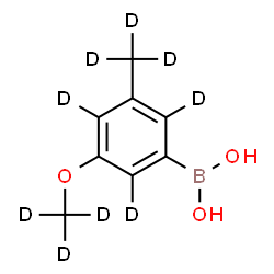 ChemSpider 2D Image | [3-(~2~H_3_)Methyl-5-[(~2~H_3_)methyloxy](~2~H_3_)phenyl]boronic acid | C8H2D9BO3