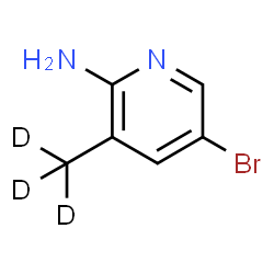 ChemSpider 2D Image | 5-Bromo-3-(~2~H_3_)methyl-2-pyridinamine | C6H4D3BrN2