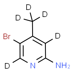 ChemSpider 2D Image | 5-Bromo-4-(~2~H_3_)methyl-2-(~2~H_2_)pyridinamine | C6H2D5BrN2