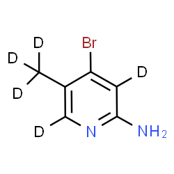 ChemSpider 2D Image | 4-Bromo-5-(~2~H_3_)methyl-2-(~2~H_2_)pyridinamine | C6H2D5BrN2