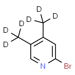 ChemSpider 2D Image | 2-Bromo-4,5-bis[(~2~H_3_)methyl]pyridine | C7H2D6BrN