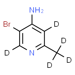 ChemSpider 2D Image | 5-Bromo-2-(~2~H_3_)methyl-4-(~2~H_2_)pyridinamine | C6H2D5BrN2