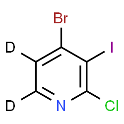 ChemSpider 2D Image | 4-Bromo-2-chloro-3-iodo(~2~H_2_)pyridine | C5D2BrClIN