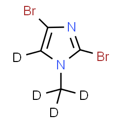 ChemSpider 2D Image | 2,4-Dibromo-1-(~2~H_3_)methyl(~2~H)-1H-imidazole | C4D4Br2N2