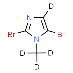 ChemSpider 2D Image | 2,5-Dibromo-1-(~2~H_3_)methyl(~2~H)-1H-imidazole | C4D4Br2N2