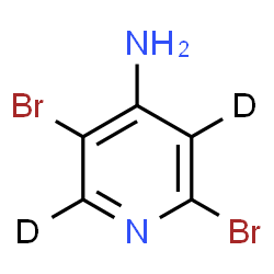 ChemSpider 2D Image | 2,5-Dibromo-4-(~2~H_2_)pyridinamine | C5H2D2Br2N2