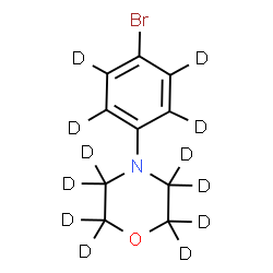 ChemSpider 2D Image | 4-[4-Bromo(~2~H_4_)phenyl](~2~H_8_)morpholine | C10D12BrNO