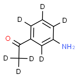 ChemSpider 2D Image | 1-[3-Amino(~2~H_4_)phenyl](~2~H_3_)ethanone | C8H2D7NO
