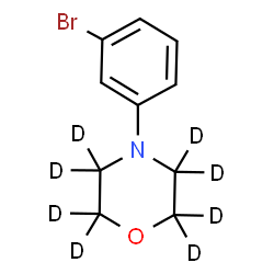 ChemSpider 2D Image | 4-(3-Bromophenyl)(~2~H_8_)morpholine | C10H4D8BrNO