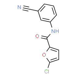 ChemSpider 2D Image | 5-Chloro-N-(3-cyanophenyl)-2-furamide | C12H7ClN2O2