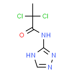 ChemSpider 2D Image | 2,2-Dichloro-N-(4H-1,2,4-triazol-3-yl)propanamide | C5H6Cl2N4O