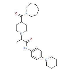 ChemSpider 2D Image | 2-[4-(1-Azepanylcarbonyl)-1-piperidinyl]-N-[4-(1-piperidinyl)phenyl]propanamide | C26H40N4O2