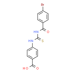ChemSpider 2D Image | 4-{[(4-Bromobenzoyl)carbamothioyl]amino}benzoic acid | C15H11BrN2O3S