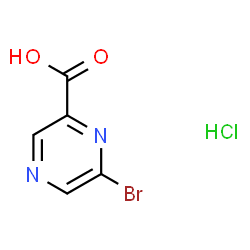 ChemSpider 2D Image | 6-Bromo-2-pyrazinecarboxylic acid hydrochloride (1:1) | C5H4BrClN2O2