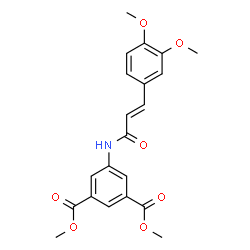 ChemSpider 2D Image | Dimethyl 5-{[(2E)-3-(3,4-dimethoxyphenyl)-2-propenoyl]amino}isophthalate | C21H21NO7