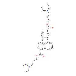 ChemSpider 2D Image | Bis[3-(diethylamino)propyl] 3,8-fluoranthenedicarboxylate | C32H40N2O4