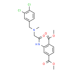 ChemSpider 2D Image | Dimethyl 2-{[N-(3,4-dichlorobenzyl)-N-methylglycyl]amino}terephthalate | C20H20Cl2N2O5