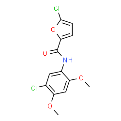 ChemSpider 2D Image | 5-Chloro-N-(5-chloro-2,4-dimethoxyphenyl)-2-furamide | C13H11Cl2NO4