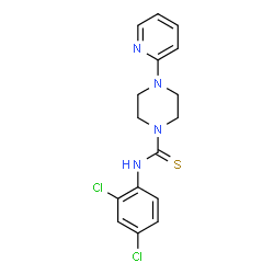 ChemSpider 2D Image | N-(2,4-Dichlorophenyl)-4-(2-pyridinyl)-1-piperazinecarbothioamide | C16H16Cl2N4S