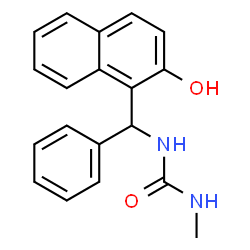 ChemSpider 2D Image | 1-[(2-Hydroxy-1-naphthyl)(phenyl)methyl]-3-methylurea | C19H18N2O2