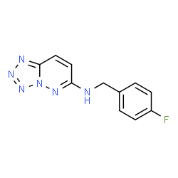 ChemSpider 2D Image | N-(4-Fluorobenzyl)tetrazolo[1,5-b]pyridazin-6-amine | C11H9FN6