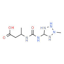 ChemSpider 2D Image | 3-{[(2-Methyl-5-tetrazolidinyl)carbamoyl]amino}butanoic acid | C7H16N6O3