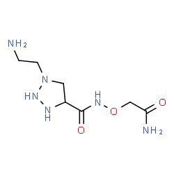 ChemSpider 2D Image | 1-(2-Aminoethyl)-N-(2-amino-2-oxoethoxy)-1,2,3-triazolidine-4-carboxamide | C7H16N6O3