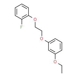 ChemSpider 2D Image | 1-[2-(3-Ethoxyphenoxy)ethoxy]-2-fluorobenzene | C16H17FO3